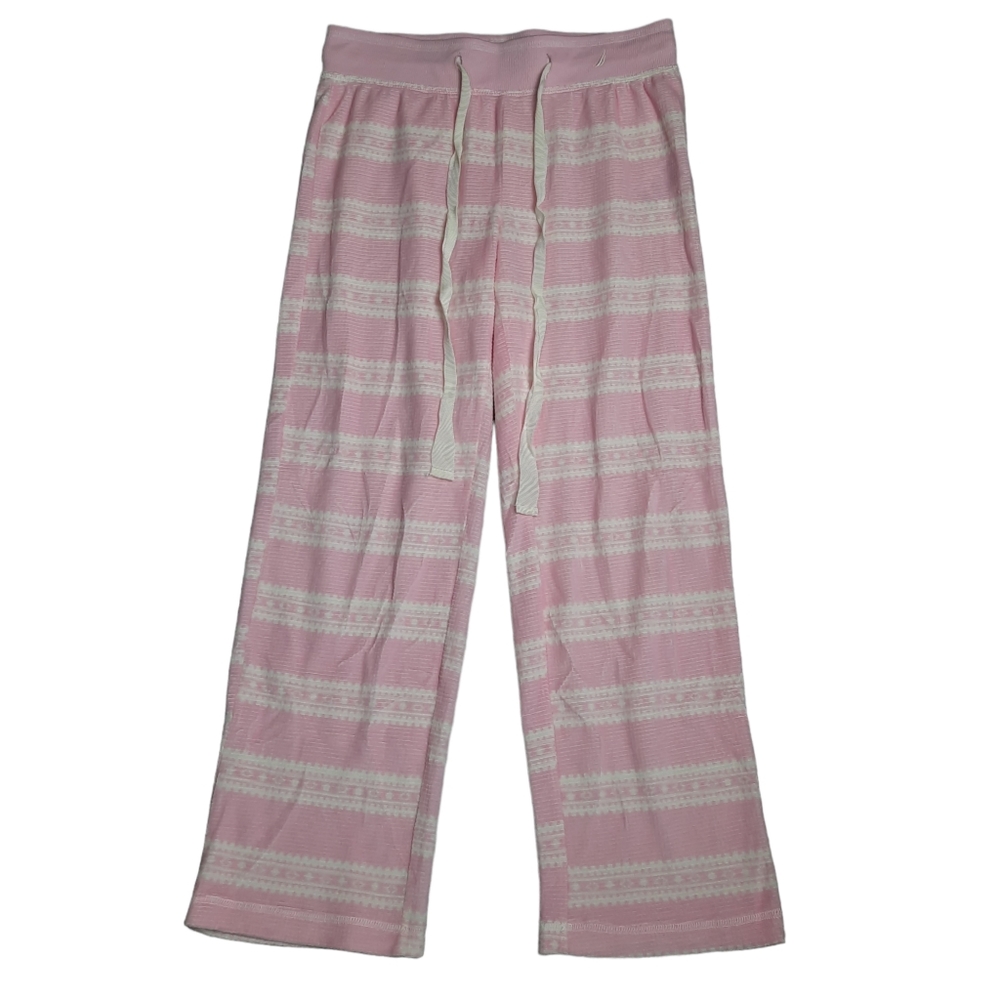 Nautica Sleepwear Pink Plush Waffle Knit PJ Pant SZ S